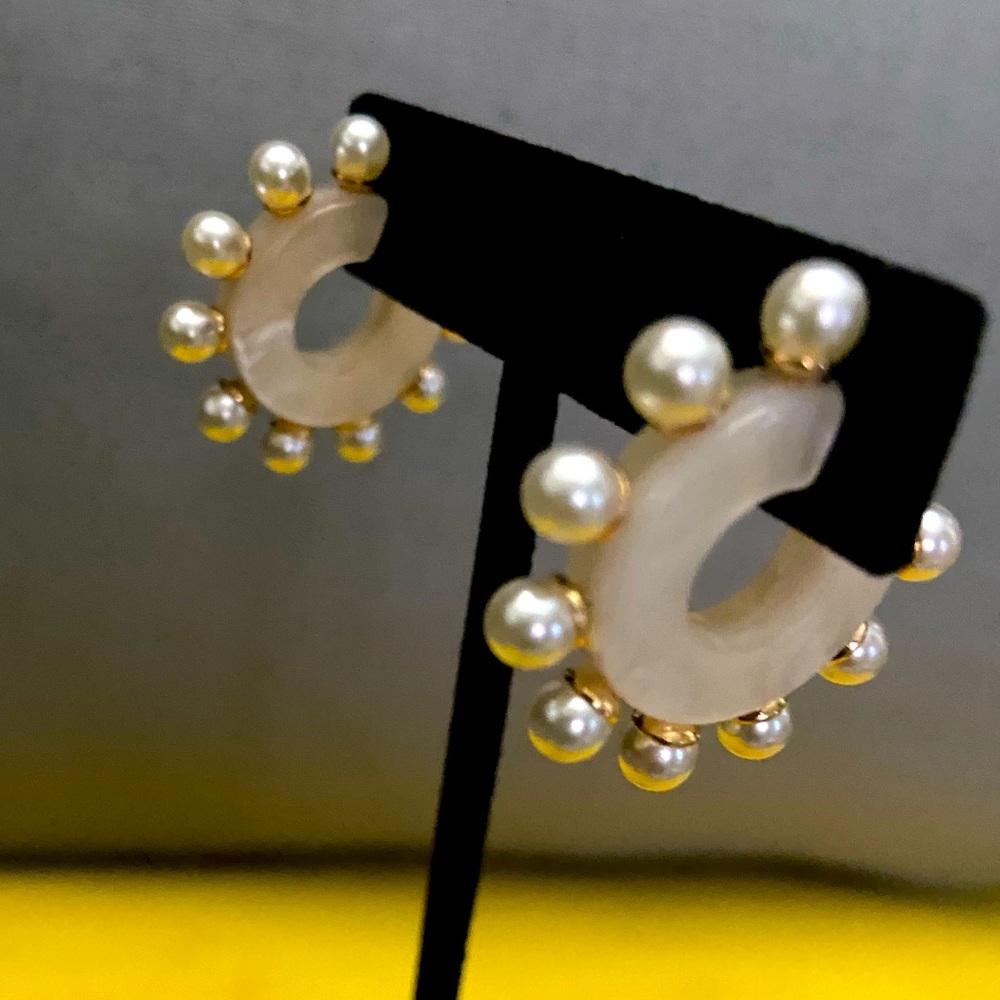 Pearl studded earrings